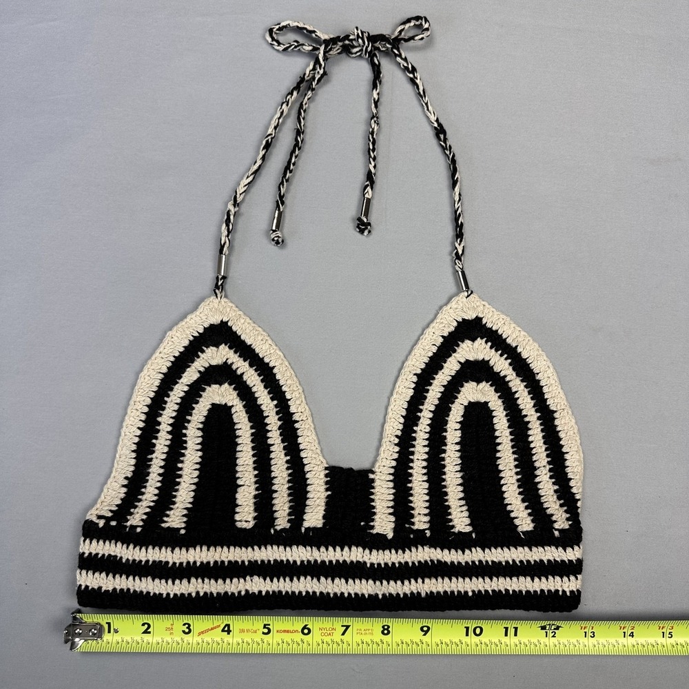 One Teaspoon Hypnotized Crochet Bralette Womens XS/S Handmade Boho Festival Top - Picture 2 of 9